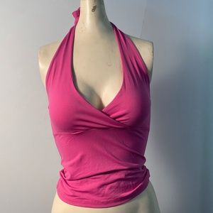 Hot pink halter top